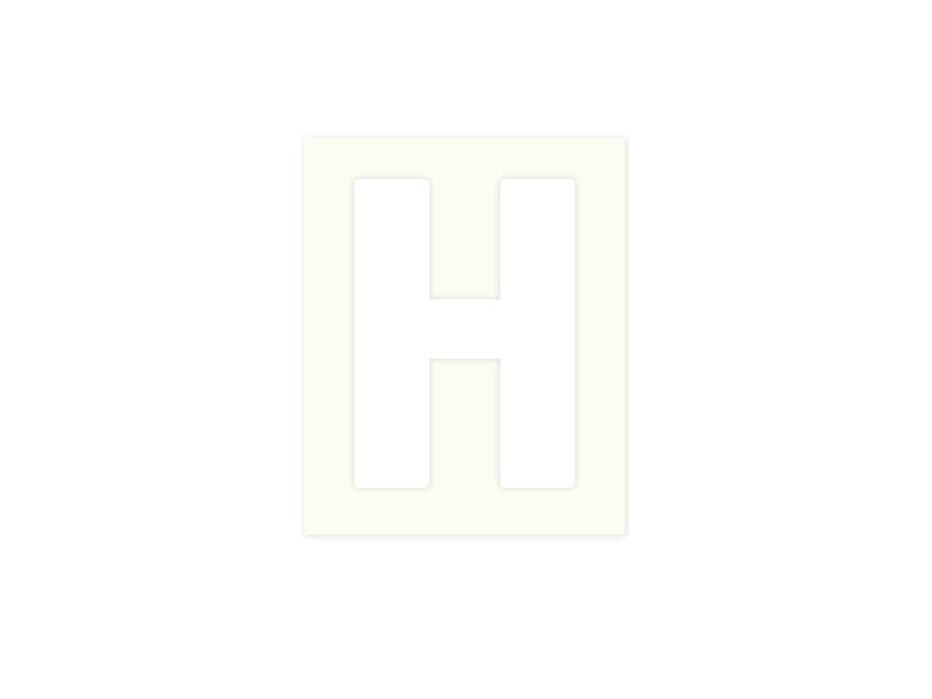Pickup letter h wit            80mm