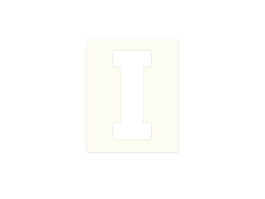 Pickup letter i wit            80mm