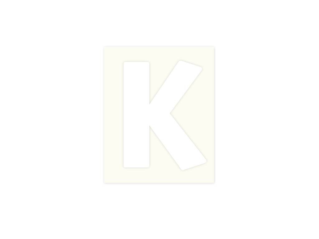 Pickup letter k wit            80mm