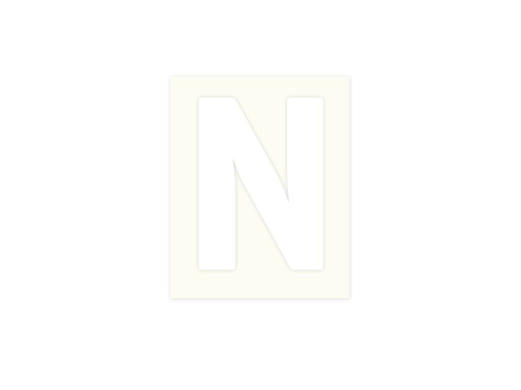 Pickup letter n wit            80mm