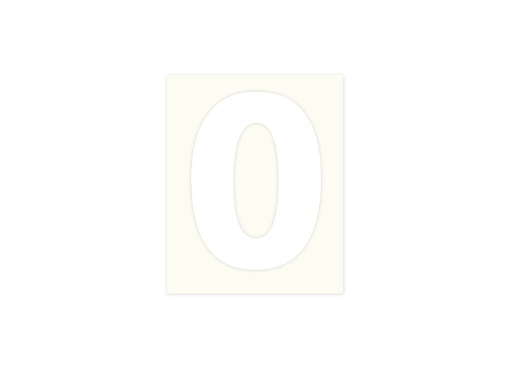 Pickup letter o wit            80mm