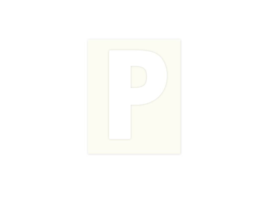 Pickup letter p wit            80mm