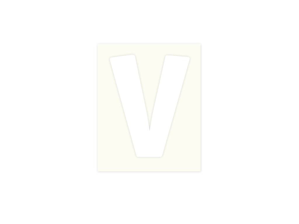 Pickup letter u wit            80mm