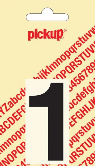 Pickup cijfer 1 zwart          60mm