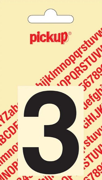 Pickup cijfer 3 zwart          60mm