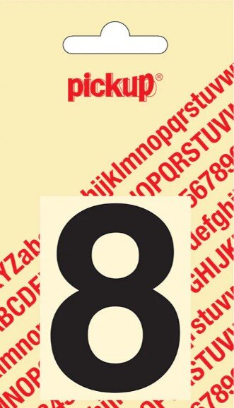 Pickup cijfer 8 zwart          60mm