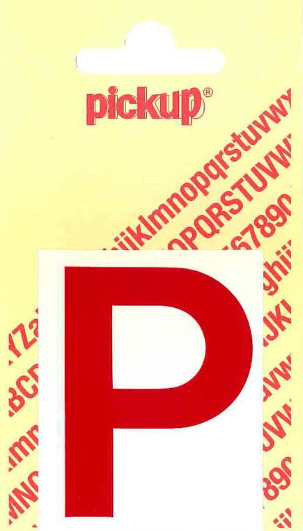 Pickup letter p 60mm rood