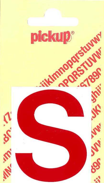 Pickup letter s 60mm rood