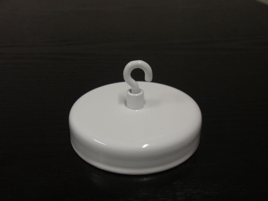 Magneet met haak 65mm  wit