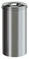 Vlamdovende papierbak RVS, zwart 50 ltr