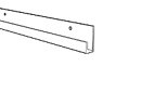 Schilderij j-rail wit 200cm