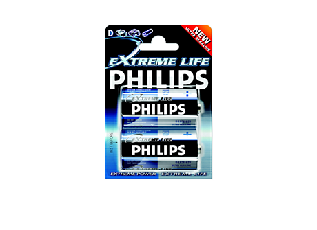 Philips batterij gr.staaf d 1.5v(2)