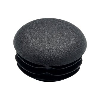 Insteekdop Halfbolle Kop 22 mm Zwart