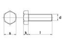 Zeskanttapbout DIN 933 8.8 verzinkt m30x60