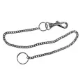 Musketonhaak met ketting vernikkeld