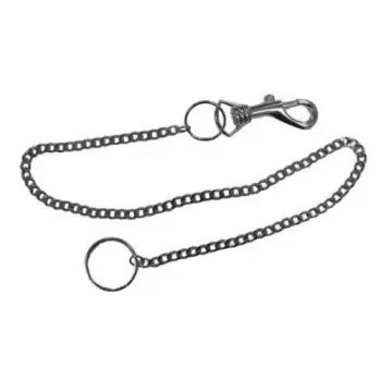 Musketonhaak met ketting vernikkeld