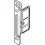 Blum staalbox front vernikkeld   ls