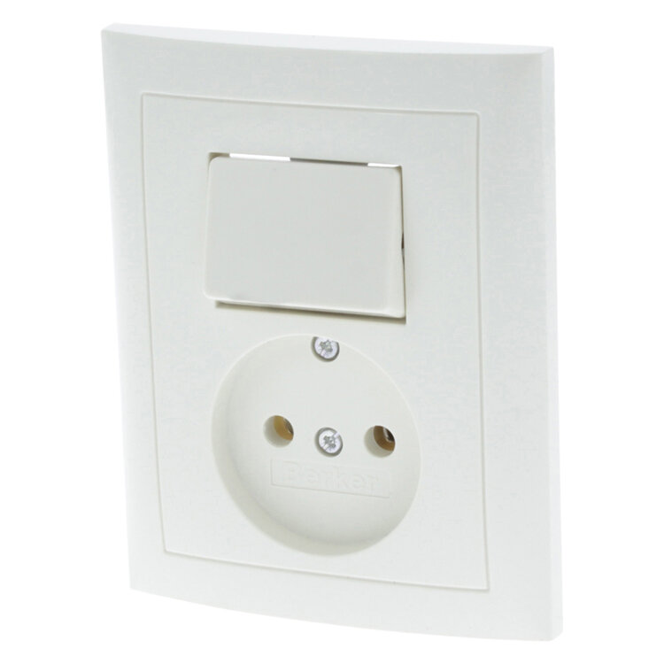 Berker comb.wissel inb. s1 creme