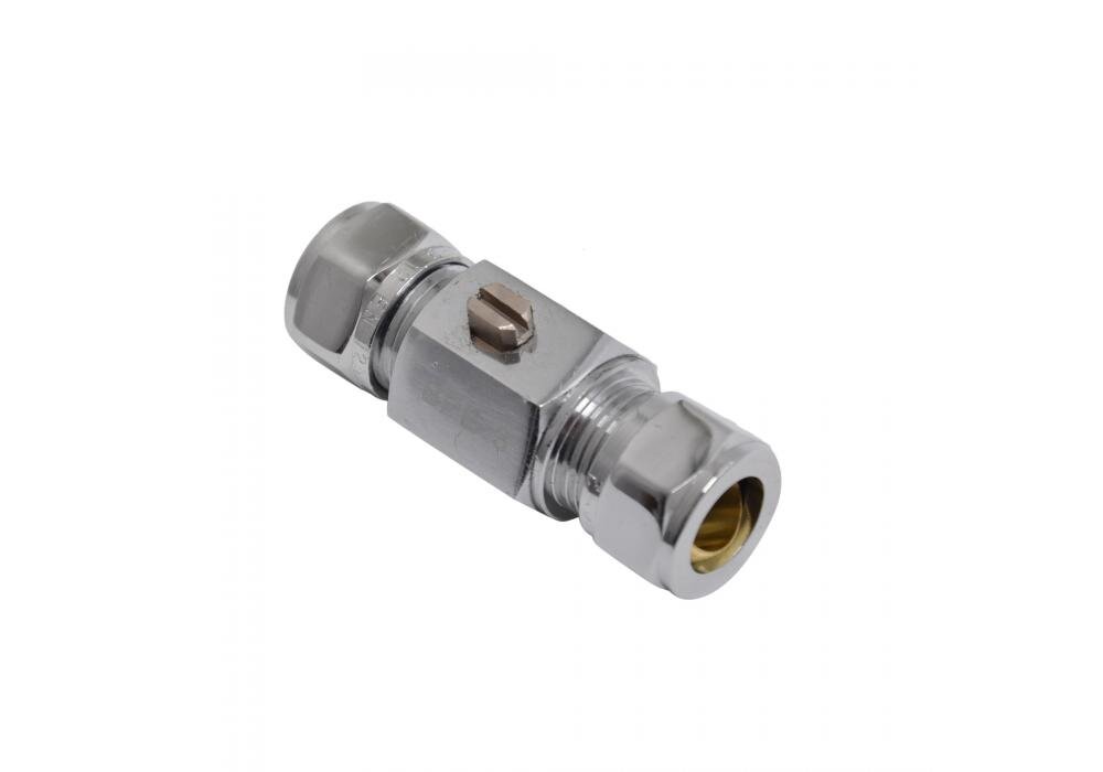 Kogelstopkraan knel chroom 2x12mm