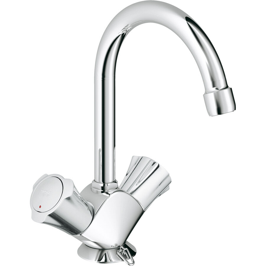 Grohe wastafelkraan hoog chroom