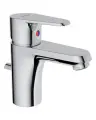 Wastafelmengkraan chroom laag model