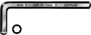 Inbussleutel zwart din911 3/16"