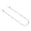 Gootsteen kogelketting chroom  50cm
