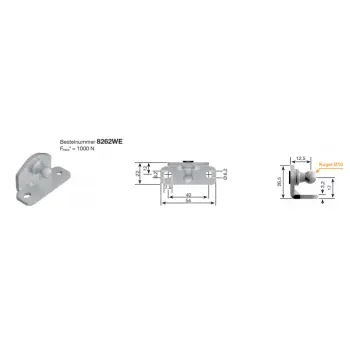 Stabilus bevestigingsbeugel  8262we