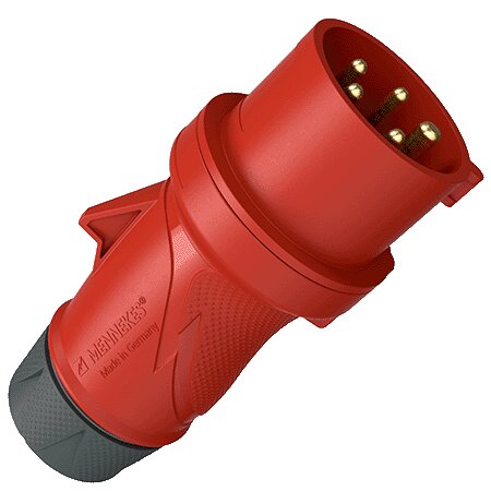 Mennekes stekker cee 400v 32a 5p 6h rood