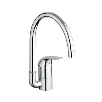 Grohe keukenkraan Euroeco 1-gats m.hoge uitl