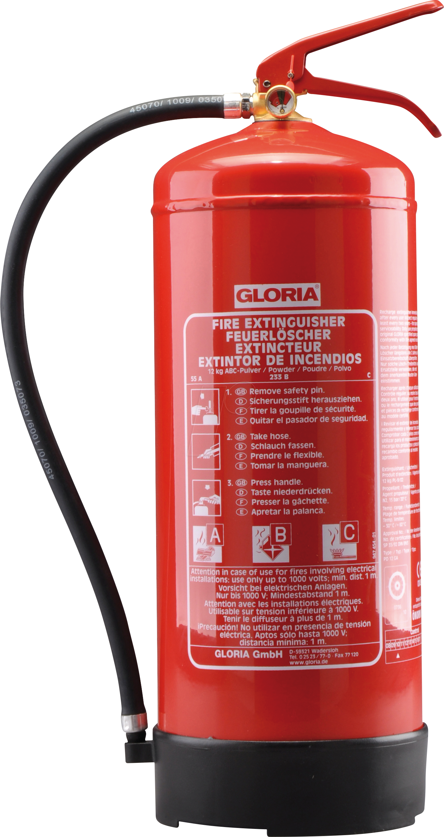 Gloria PD12GA Poederblusser 12 kilo
