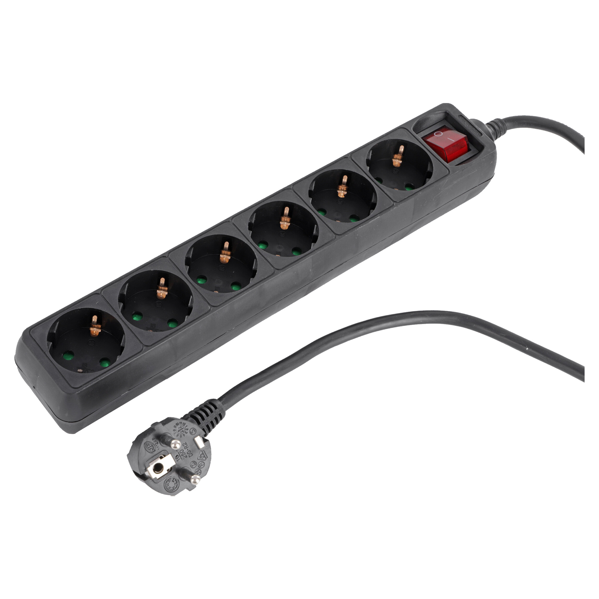 Q-Link tafelcontactdoos 6V ra zwart 1.5m