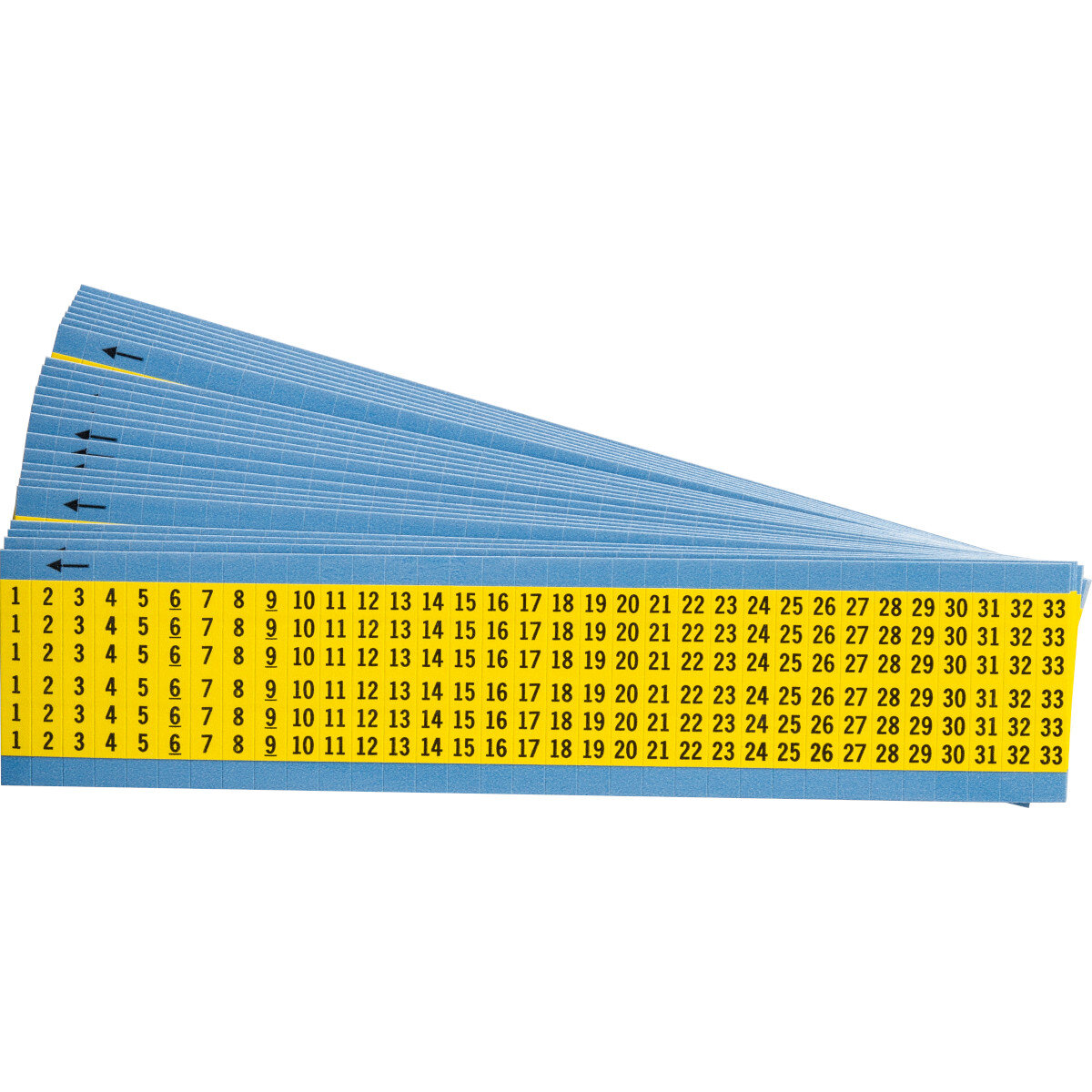 Kabellabel per kaart WM-1-33-YL-PK