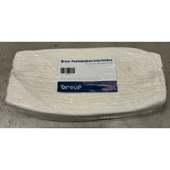 Breur poetsdoeken 40x42cm interfold wit