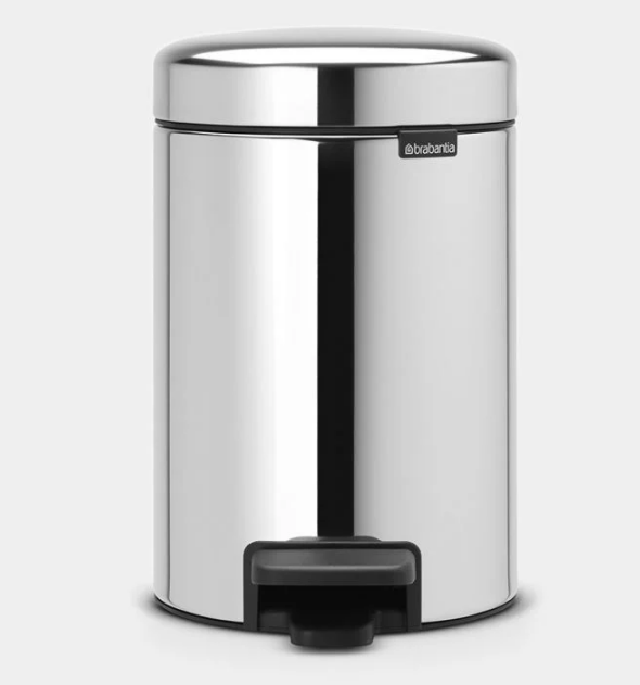 Brabantia pedaalemmer 3ltr Brilliant Steel