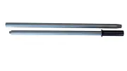 Bezemsteel deelbaar  aluminium 125 cm