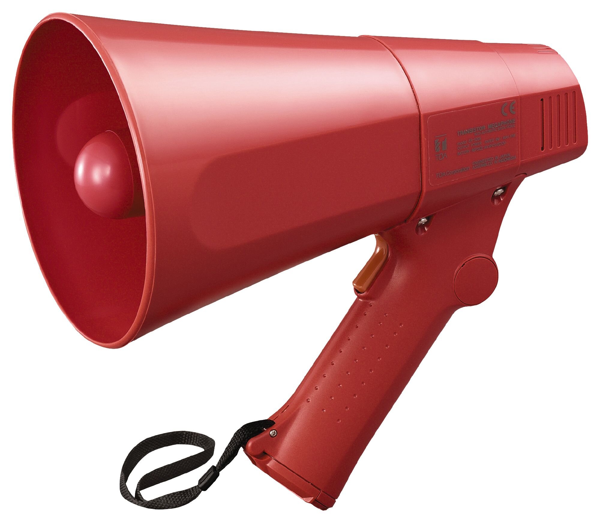 Toa megafoon rood 10 Watt met sirene