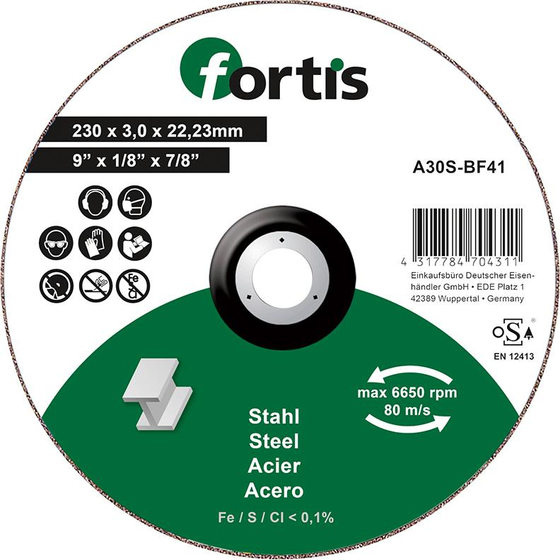 Forum Doorslijpschijf staal vlak 230x3,0mm