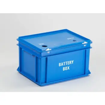 Batterijbox 40 x 30 x 23 cm blauw 20 liter