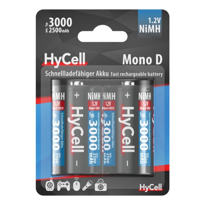 Ansmann batterij NiMH D 1.2V 3000mAh (2)