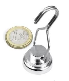Neodymium potmagneet met haak 25x15mm 20KG