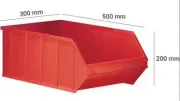 Kunstof stapelbak nr.1 - 500mm - 30ltr Rood