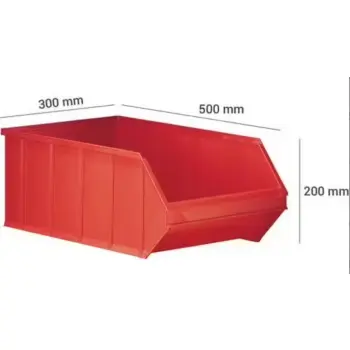 Kunstof stapelbak nr.1 - 500mm - 30ltr Rood