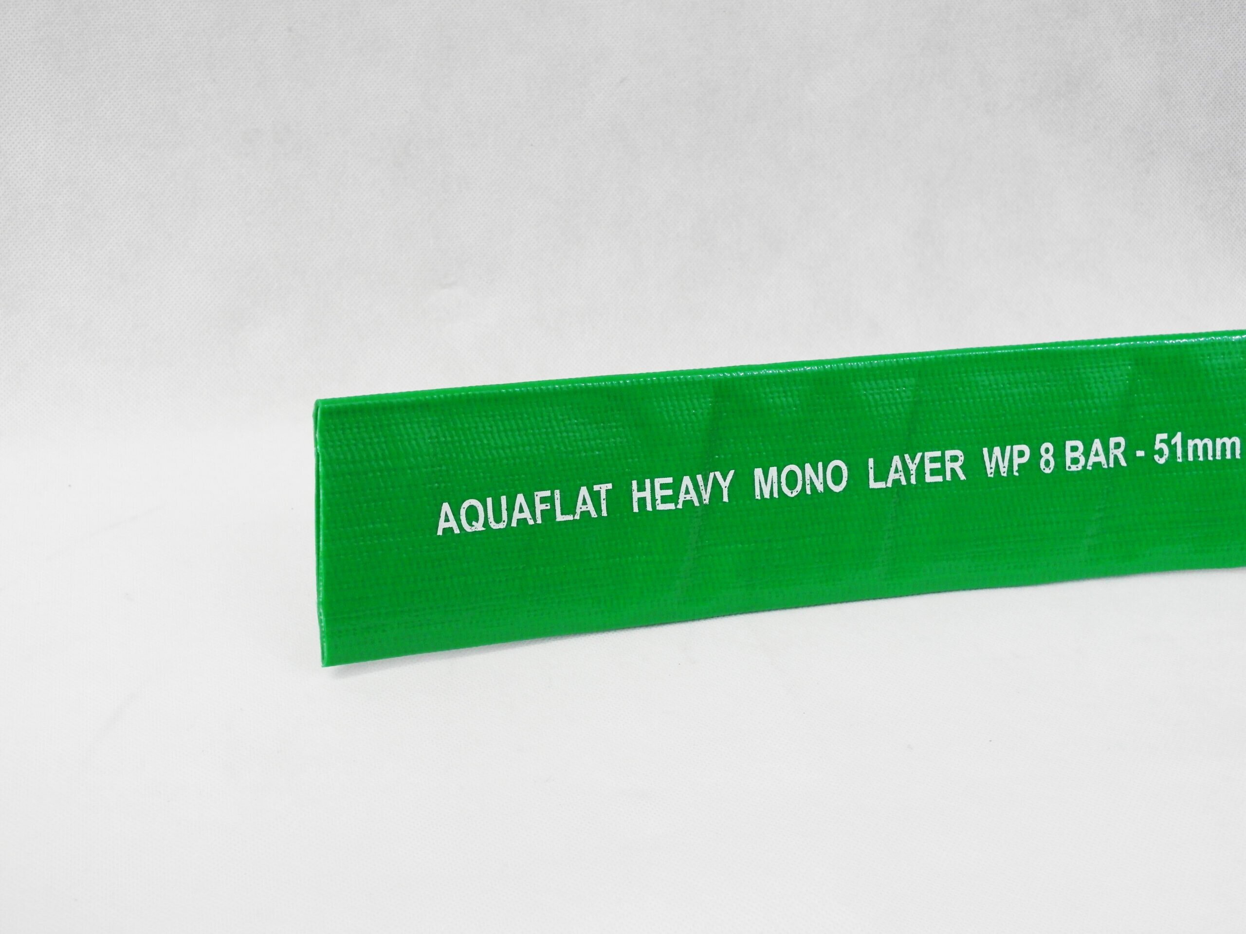 PVC slang plat oprolbaar groen 51mm