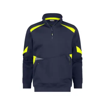 Dassy sweater Aratu n.blauw/fluor geel 2XL