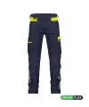 Dassy broek Hong Kong n.blauw/fluor geel 44