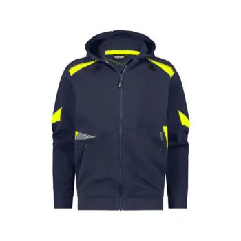 Dassy hoodie Santos n.blauw/fluor geel 3XL