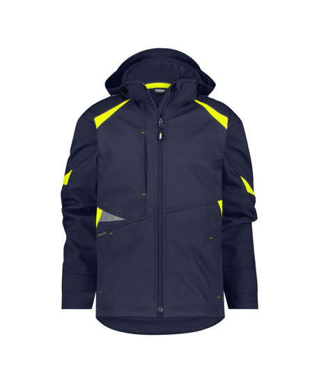 Dassy softshell Kalama n.blauw/fluor geel 3XL