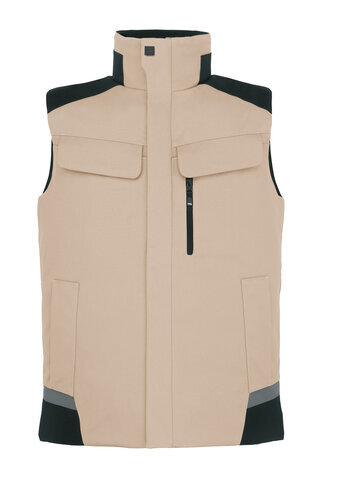 FHB bodywarmer Hauke beige-zwart 3XL
