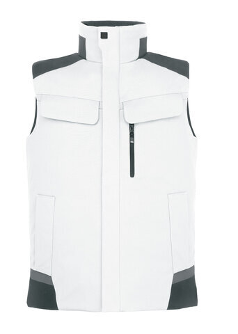 FHB bodywarmer Hauke wit-antraciet 4XL